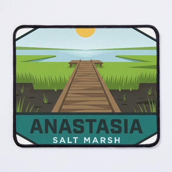 Item preview, Anastasia State Park Salt Marsh Boardwalk Florida Badge Sticker designed and sold by DetourDgn.