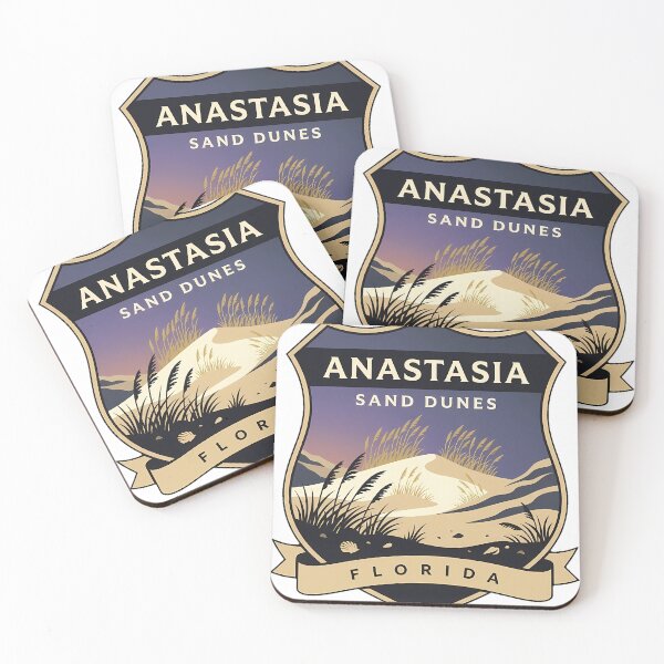 Item preview, Anastasia State Park Sand Dunes Sea Oats Florida Crest Sticker designed and sold by DetourDgn.