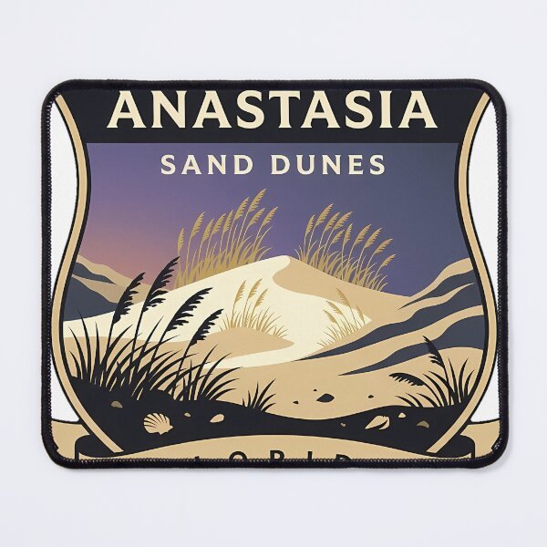 Item preview, Anastasia State Park Sand Dunes Sea Oats Florida Crest Sticker designed and sold by DetourDgn.