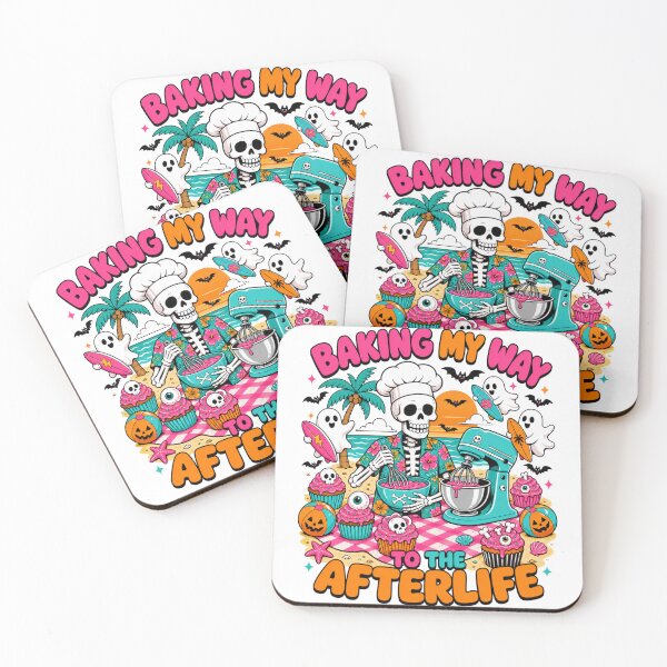 Item preview, Baking My Way To The Afterlife Pastry Chef Skeleton Tee designed and sold by Design Vibras.
