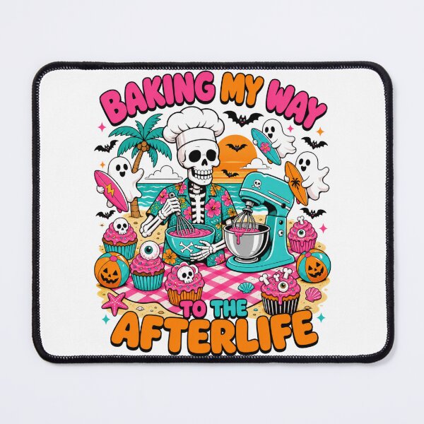 Item preview, Baking My Way To The Afterlife Pastry Chef Skeleton Tee designed and sold by Design Vibras.