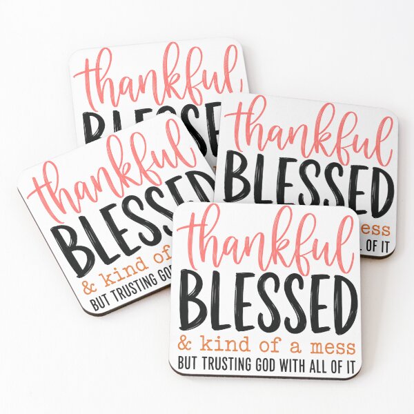 Item preview, thankful quote for gratitude and positivity designed and sold by ROUX-ART.
