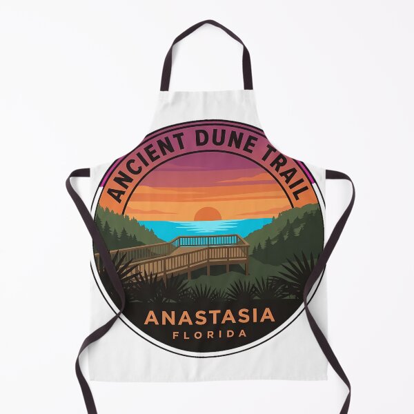 Item preview, Anastasia Ancient Dune Trail Overlook Florida Circular Sticker designed and sold by DetourDgn.