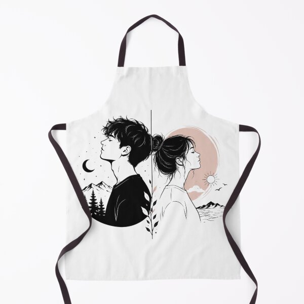 Item preview, Sun & Moon Soulmates – Minimalist Couple T-Shirt Design designed and sold by LarkLeaf.