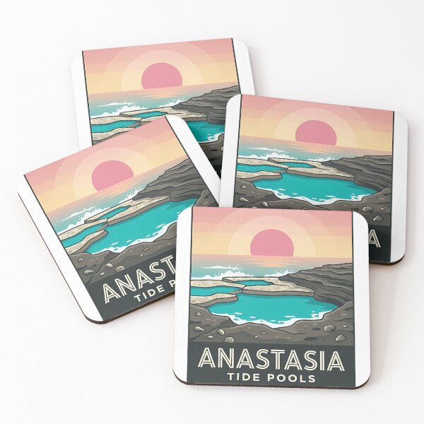 Item preview, Anastasia State Park Tide Pools Florida Sunrise Deco Sticker designed and sold by DetourDgn.