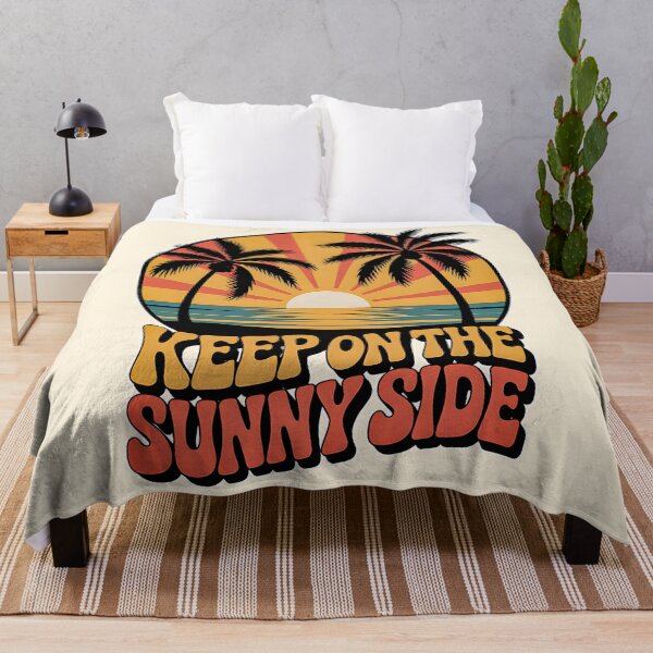 Item preview, Keep on the Sunny Side Retro, Vintage 1970s Beach Sunset and Palm Trees designed and sold by zozo-shop.