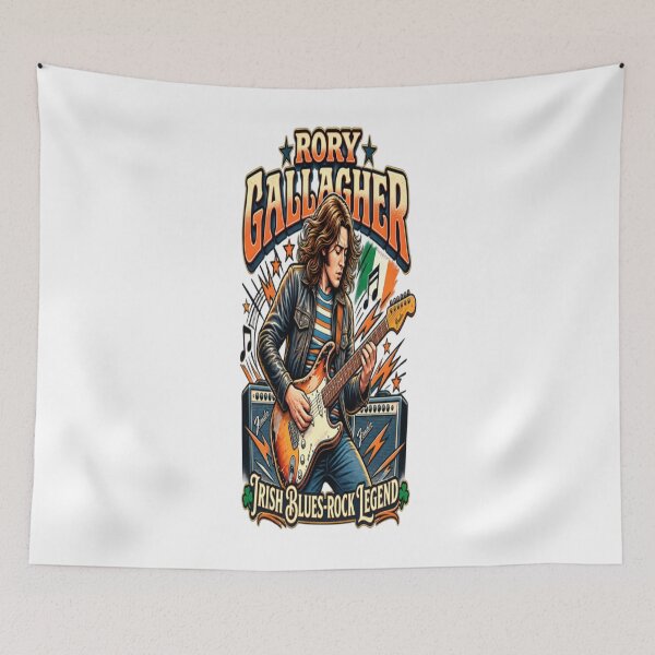 Item preview, Rory Gallagher Irish Rock  Blues Legend Guitarist Vintage Design designed and sold by CatLovers Studio.