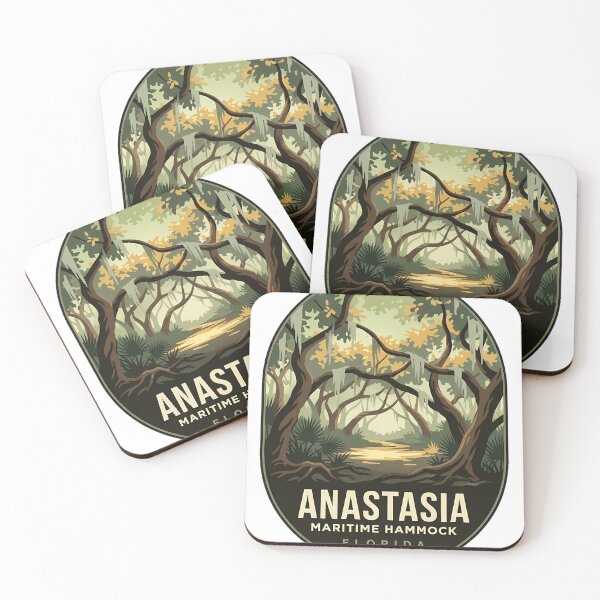 Item preview, Anastasia State Park Maritime Hammock Trail Florida Oval Sticker designed and sold by DetourDgn.