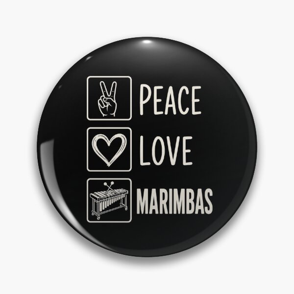 Item preview, Peace Love Marimbas Graphic with Hand Sign and Heart designed and sold by ROUX-ART.