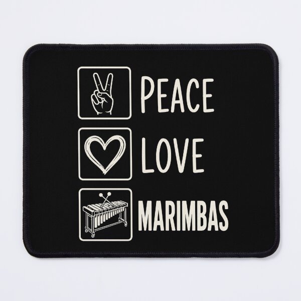 Item preview, Peace Love Marimbas Graphic with Hand Sign and Heart designed and sold by ROUX-ART.
