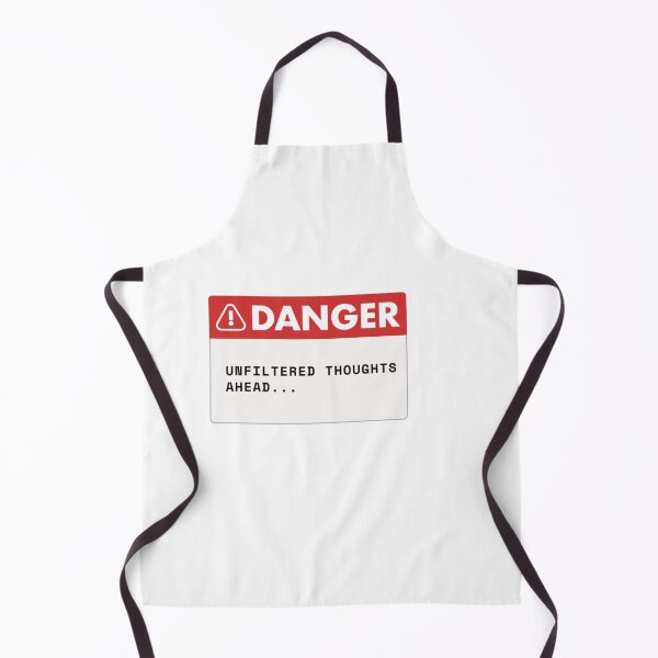 Item preview, Danger: Unfiltered Thoughts Ahead Warning Sign designed and sold by NoBatteryClub.