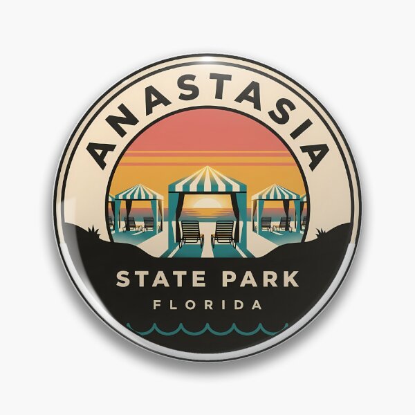 Item preview, Anastasia State Park Sunset Beach Cabanas Florida Sticker designed and sold by DetourDgn.
