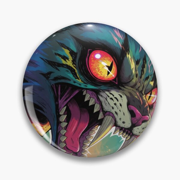 Item preview, Feline Fury Lit in Electric Neon Fluorescent Glory (V2) designed and sold by SabaMirzique.