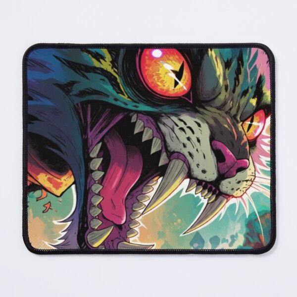 Item preview, Feline Fury Lit in Electric Neon Fluorescent Glory (V2) designed and sold by SabaMirzique.
