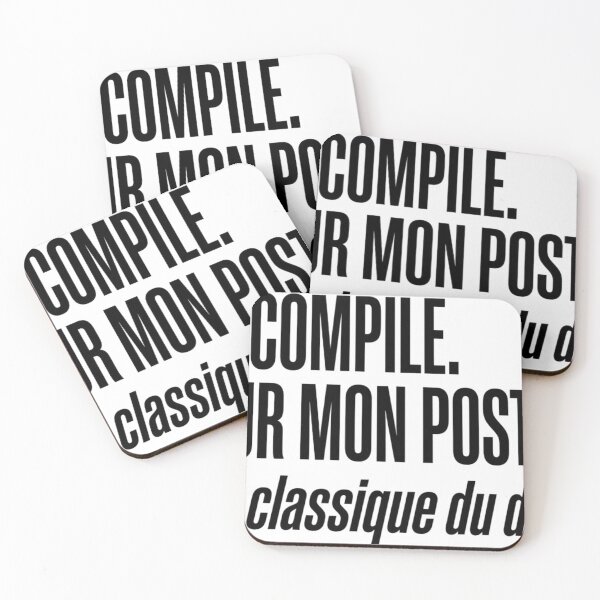 Item preview, He Compiles On My Computer Dev FR Humor Typography designed and sold by Niebieski-Labs.