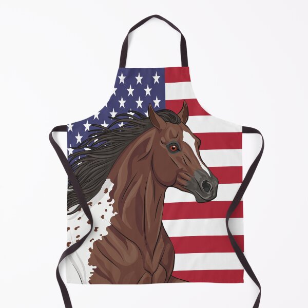 Item preview, An Appaloosa horse and the USA flag designed and sold by Cheval-de-coeur.