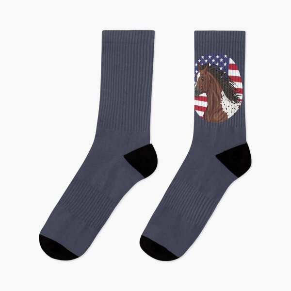 Item preview, An Appaloosa horse and the USA flag designed and sold by Cheval-de-coeur.