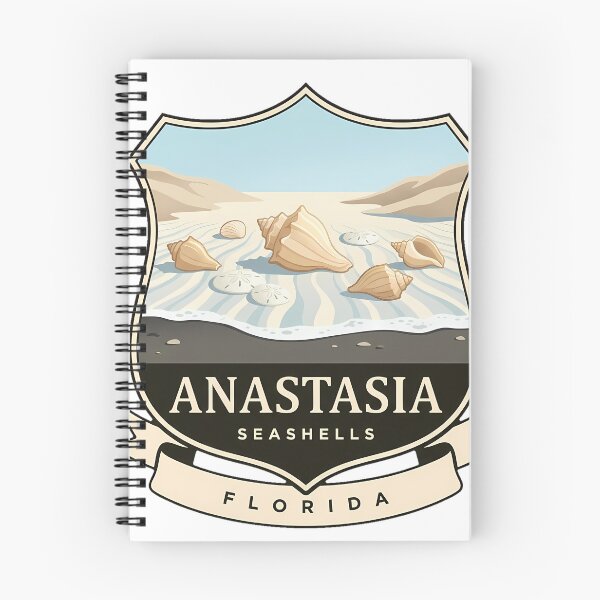 Item preview, Anastasia State Park Seashells Sand Dollars Florida Crest Sticker designed and sold by DetourDgn.