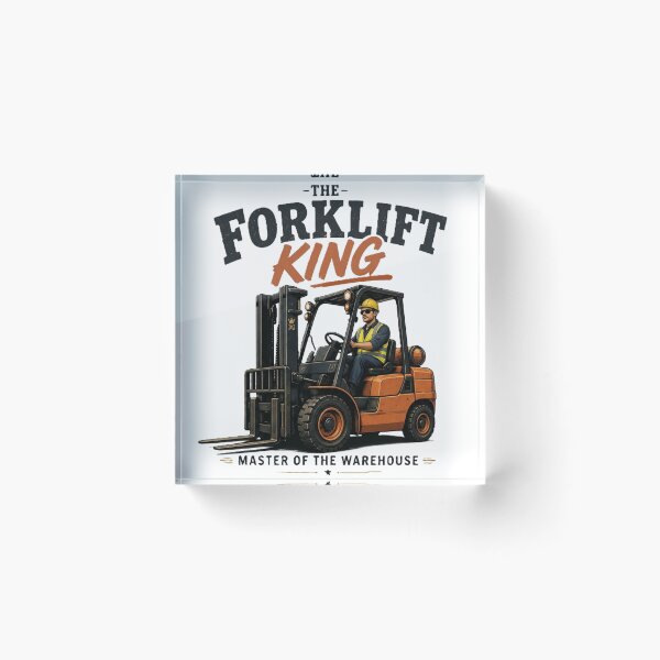 Item preview, The Forklift King – Vintage Warehouse Legend designed and sold by RetroNibylander.