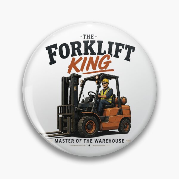 Item preview, The Forklift King – Vintage Warehouse Legend designed and sold by RetroNibylander.