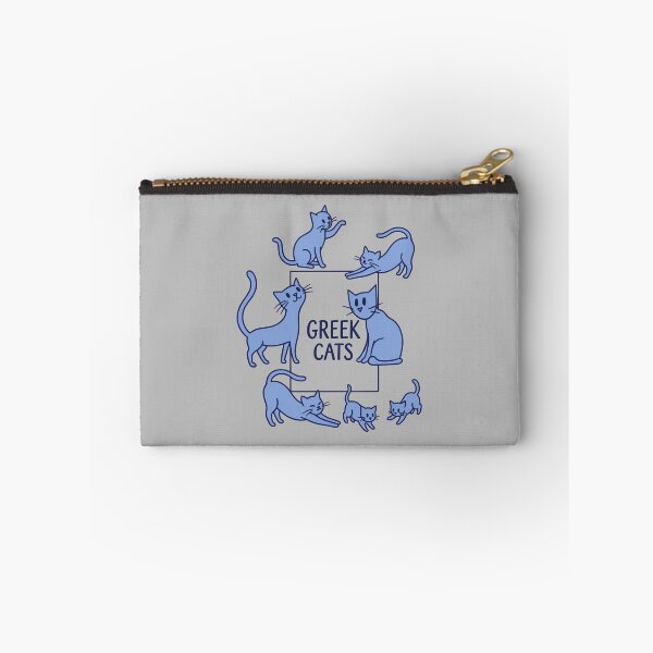 Item preview, Playful Greek Cats Blue Line Art designed and sold by MavtM.