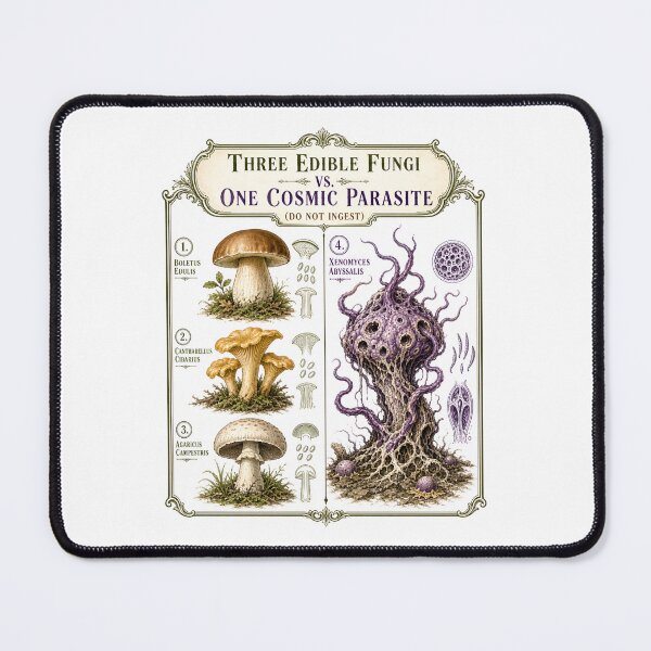 Item preview, Lovecraft: Three Edible Fungi vs Cosmic Parasite designed and sold by Fenay Designs.
