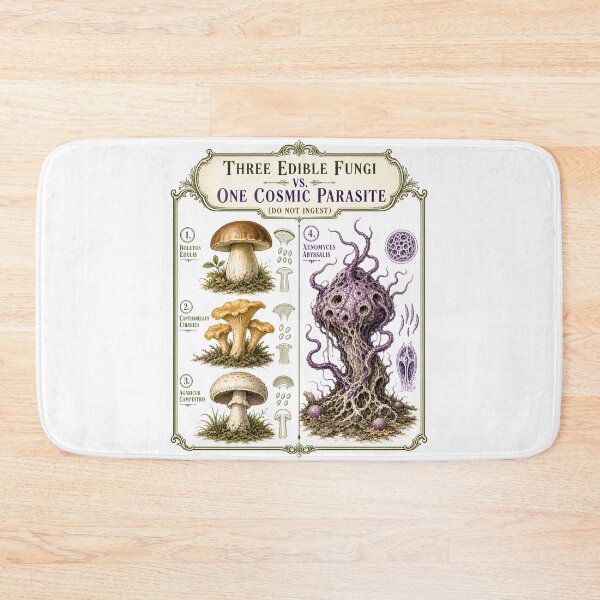 Item preview, Lovecraft: Three Edible Fungi vs Cosmic Parasite designed and sold by Fenay Designs.