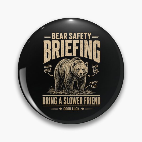 Item preview, Bear Safety Briefing Vintage Wilderness Bear Safety Art designed and sold by ROUX-ART.