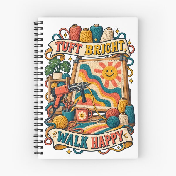 Item preview, Tuft Bright Walk Happy Rug Tufting Art designed and sold by CheerfulNest.