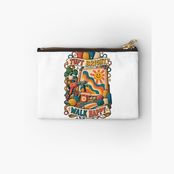 Item preview, Tuft Bright Walk Happy Rug Tufting Art designed and sold by CheerfulNest.