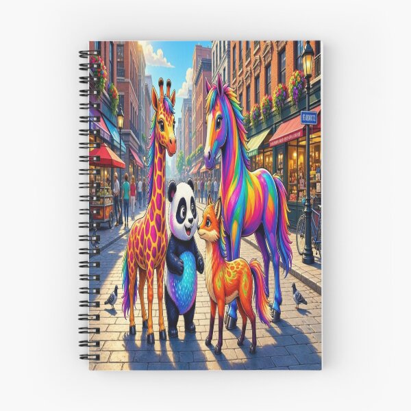 Item preview,  Rainbow Horse and Cute Animal Friends on the Street designed and sold by Breezes-of-Ida.