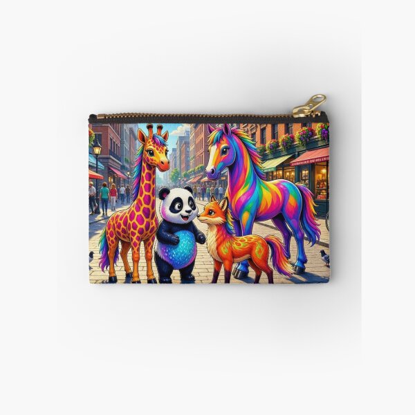 Item preview,  Rainbow Horse and Cute Animal Friends on the Street designed and sold by Breezes-of-Ida.