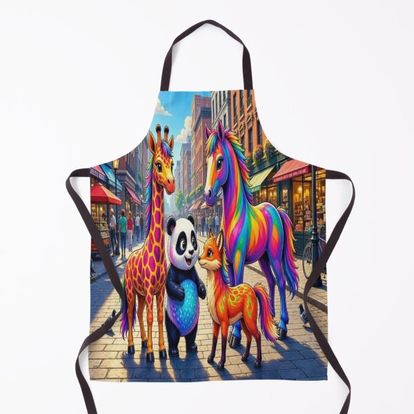 Item preview,  Rainbow Horse and Cute Animal Friends on the Street designed and sold by Breezes-of-Ida.