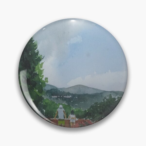 Item preview, Sardinia Mountain View Traditional Watercolor designed and sold by SlavaArt.