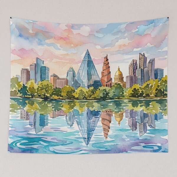 Item preview, Austin Acrylic Travel Print, Texas  designed and sold by POSTERIOCREW.