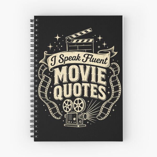 Item preview, Movie Quotes Vintage Film Reel and Projector Graphic designed and sold by ROUX-ART.
