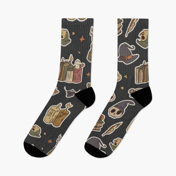 Item preview, Spooky Halloween Gifts Candles Boots Pattern designed and sold by IntelliMindDesigns.