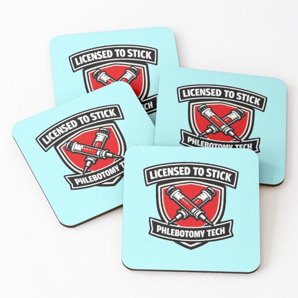 Item preview, Licensed To Stick Funny Phlebotomy Tech Badge designed and sold by Timeless Junction.