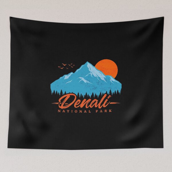 Artikelvorschau, Denali Nationalpark Vintage Mountain entworfen und verkauft von YounexxART.