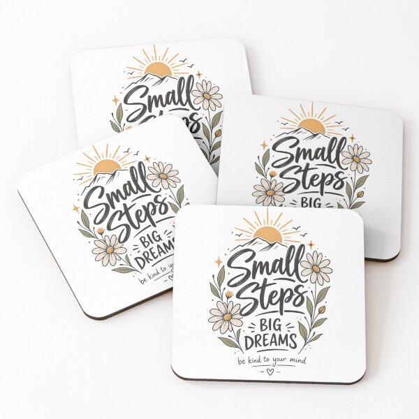 Item preview, Small Steps Big Dreams – Inspirational Motivational Quote designed and sold by Radson.