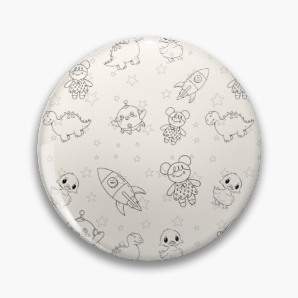 Item preview, Cute Space Doodle Pattern with Kawaii Astronauts, Dinosaurs, Rockets & Sweet Cartoon Characters designed and sold by Kruti Collection.