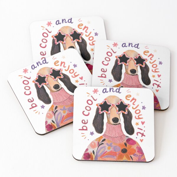Item preview, Cute Dog Be Cool And Enjoy designed and sold by DesignByKhayal.