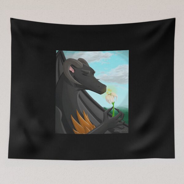 Item preview, Majestic Black Dragon with Flower designed and sold by Baby-Care.