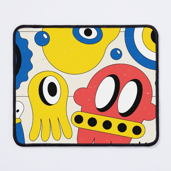 Item preview, Colorful Abstract Halloween Faces Pattern designed and sold by IntelliMindDesigns.