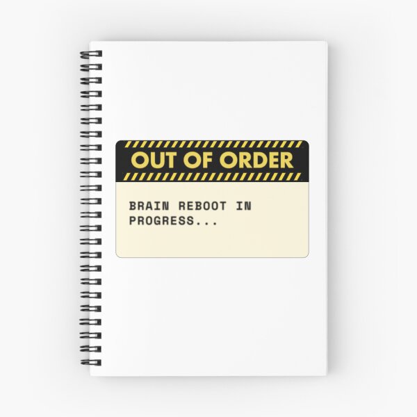 Item preview, Out of Order: Brain Reboot in Progress Sign Sticker designed and sold by NoBatteryClub.