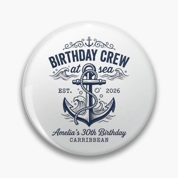 Item preview, Birthday Crew At Sea Nautical Anchor Caribbean Birthday Trip designed and sold by raedattia.
