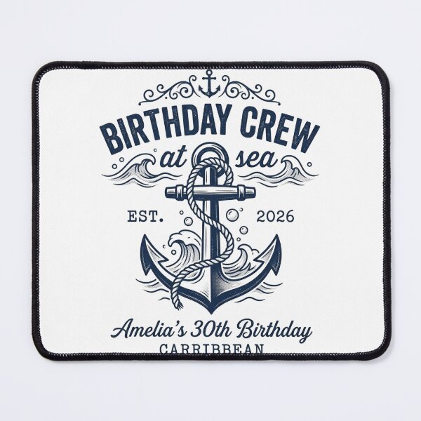 Item preview, Birthday Crew At Sea Nautical Anchor Caribbean Birthday Trip designed and sold by raedattia.