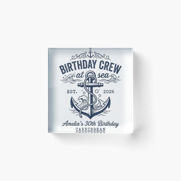 Item preview, Birthday Crew At Sea Nautical Anchor Caribbean Birthday Trip designed and sold by raedattia.