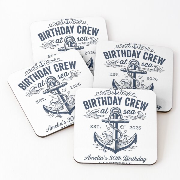 Item preview, Birthday Crew At Sea Nautical Anchor Caribbean Birthday Trip designed and sold by raedattia.