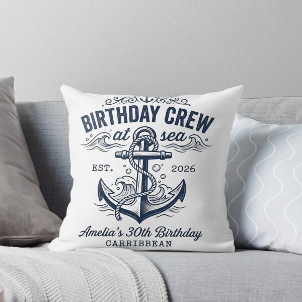 Item preview, Birthday Crew At Sea Nautical Anchor Caribbean Birthday Trip designed and sold by raedattia.